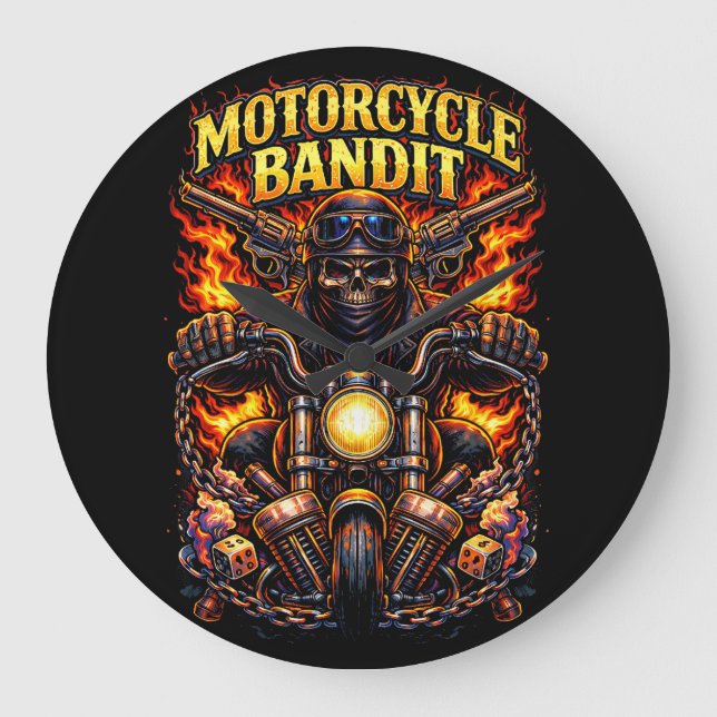 Motorcykelbandit Stor Klocka (Framsida)