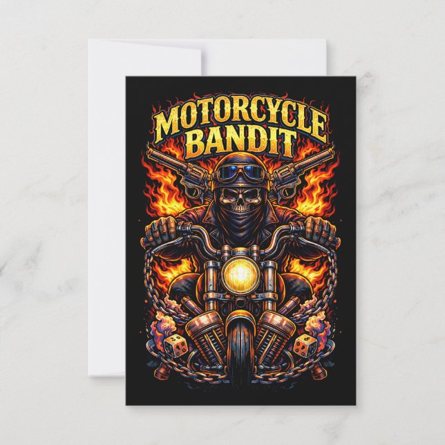 Motorcykelbandit Tack Kort (Framsida)