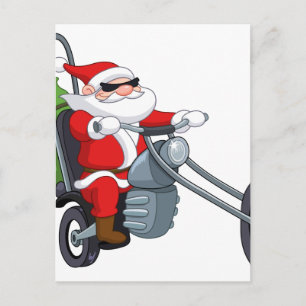 motorcykelbikerjultomten helg vykort