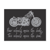 Motorcykelcitat för biker 4 Hjul