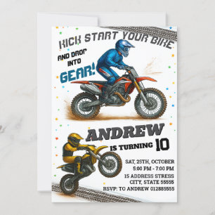Motorcykeldagen i Modern Motocross-Dirt Inbjudningar