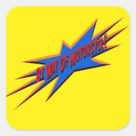 motorcykeldekal 3 fyrkantigt klistermärke