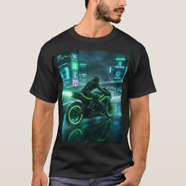 Motorcykeldesignad t-shirt (Framsida)