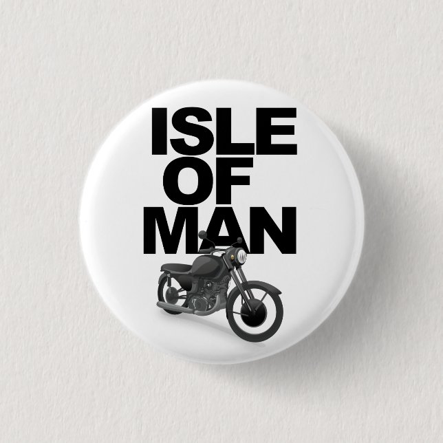 Motorcykelförare från Isle of Man Knapp (Framsida)
