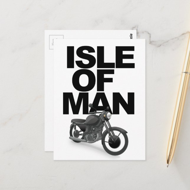 Motorcykelförare från Isle of Man Vykort (Fram/Back In Situ)