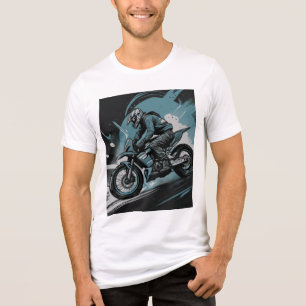 Motorcykelförare utanför väg t shirt