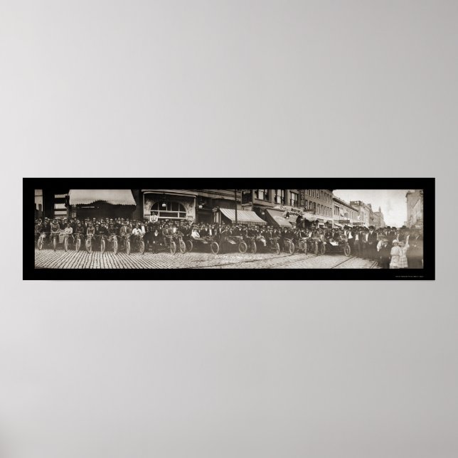 Motorcykelfoto 1914, Butte MT Poster (Framsidan)