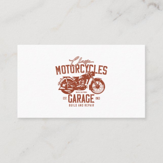 motorcykelgarage visitkort (Framsida)