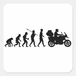 Motorcykelhandelsresande Fyrkantigt Klistermärke