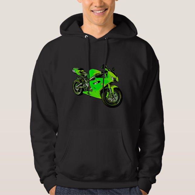 Motorcykelhuva Hoodie (Framsida)
