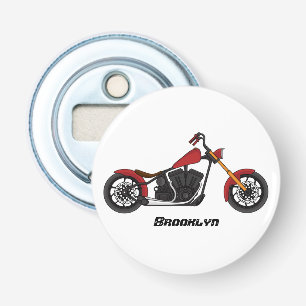 Motorcykelillustration i Chopper stil Flasköppnare