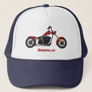 Motorcykelillustration i Chopper stil Keps