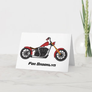 Motorcykelillustration i Chopper stil Kort