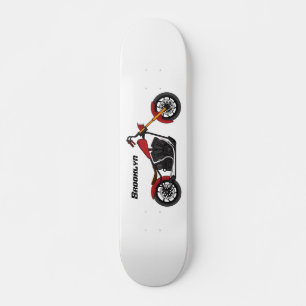 Motorcykelillustration i Chopper stil Mini Skateboard Bräda 18,5 Cm