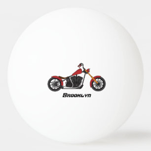 Motorcykelillustration i Chopper stil Pingisboll