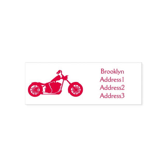 Motorcykelillustration i Chopper stil Självfärgande Stämpel (Design)