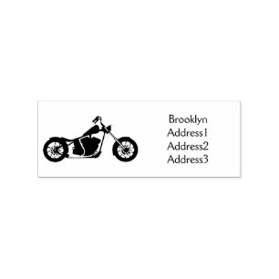 Motorcykelillustration i Chopper stil Stämpel