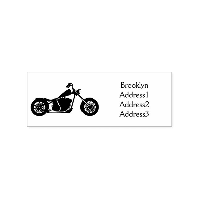 Motorcykelillustration i Chopper stil Stämpel (Tryck)