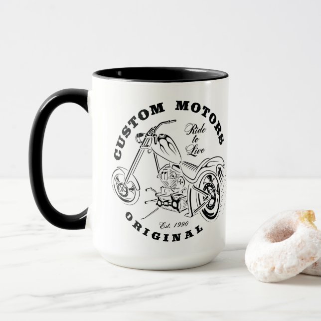 Motorcykelkaffe Kopp (Med munk)