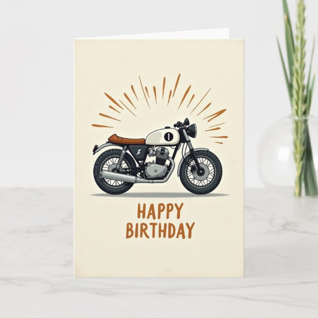 Motorcykelkort för milstolpar kort (Framsida)