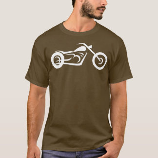 Motorcykellinje Teckning svart T Shirt