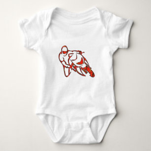Motorcykellogotypbenägenheten in i buktar rött t shirt