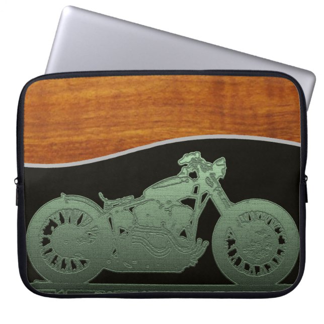 Motorcykelmannen Laptop Sleeve (Framsidan)