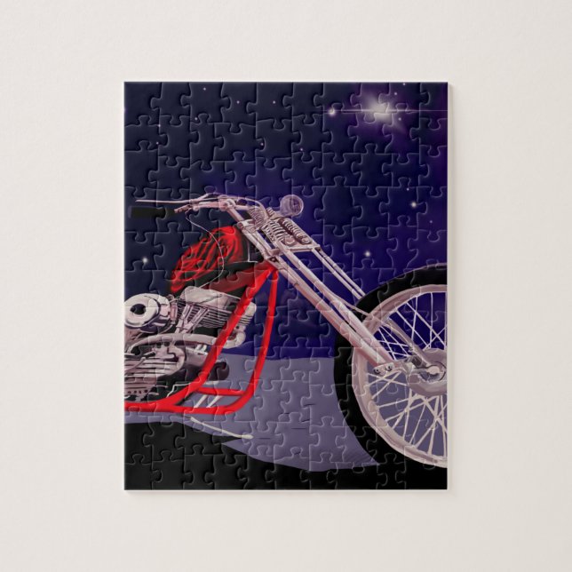 Motorcykelmånskenkonst Pussel (Vertikal)