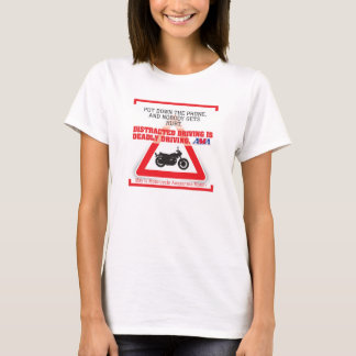 Motorcykelmedvetenhetmånad: Satt besegra telefonen T-shirt
