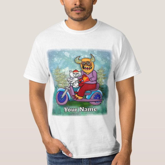 Motorcykelmonster T Shirt (Framsida)