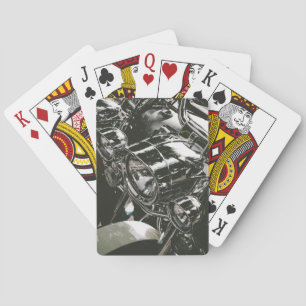 Motorcykelmotorcykel, Biker V-Twin Motor Casinokort