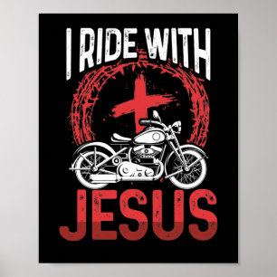 Motorcykelmotorcykelns Biker Rider I Ride with Jes Poster