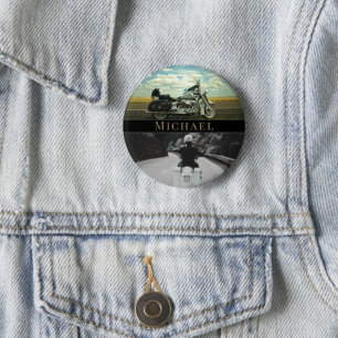 Motorcykelmotorcykeltillbehör biker knapp