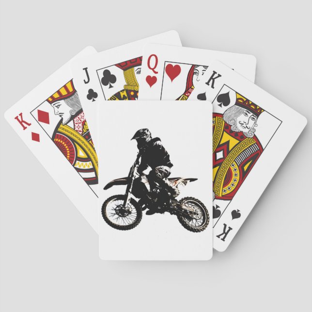 Motorcykelmotorcytocross Casinokort (Baksidan)