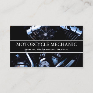Motorcykelmotorfoto - mekanikervisitkort visitkort
