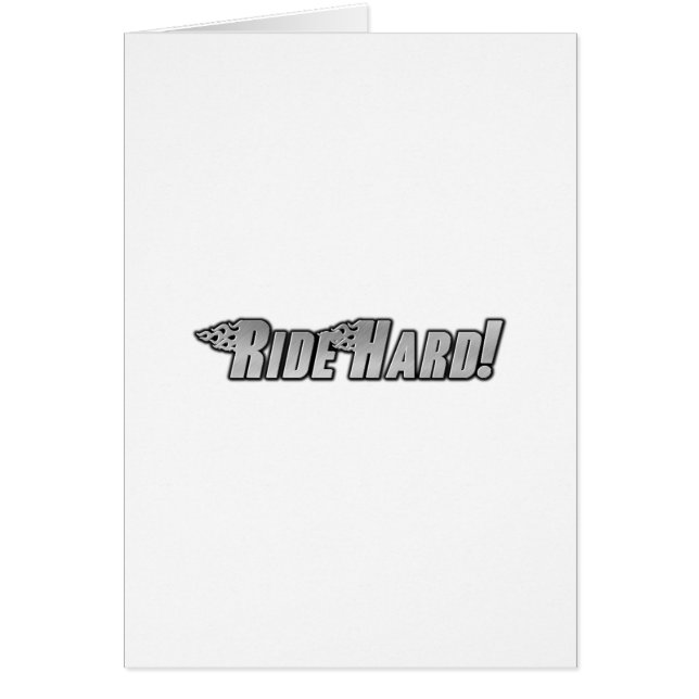 Motorcykeln flammar - ritt hårt OBS kort (Framsidan)