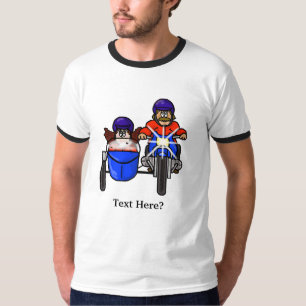 Motorcykeln kopplar ihop med SidecarT-tröja T Shirt