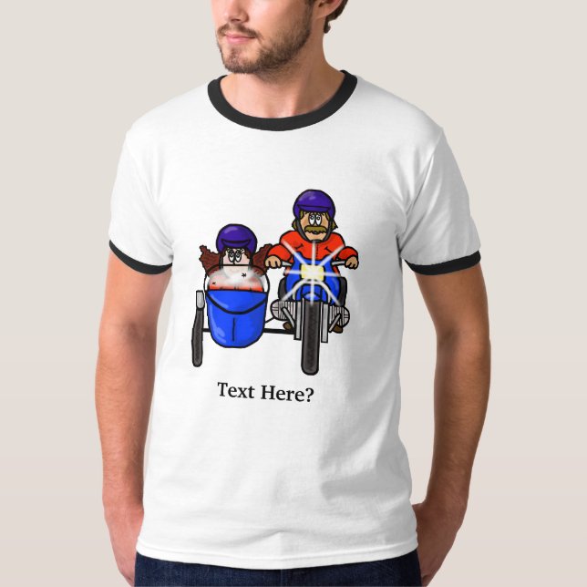 Motorcykeln kopplar ihop med SidecarT-tröja T Shirt (Framsida)