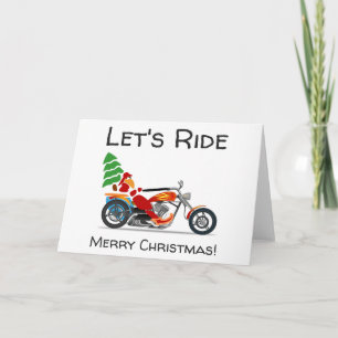 Motorcykeln Ride God jul Santa Helgkort