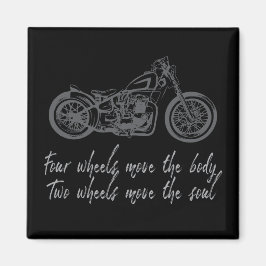 Motorcykelns Biker citerar Fyra Hjul Flytta Soul Magnet