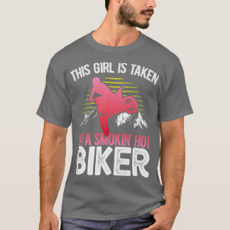 Motorcykelns Biker den här flickan tas av en rökar T Shirt