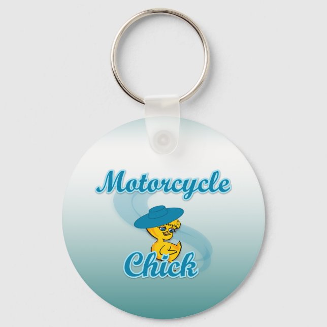 Motorcykelns Chick nr 3 Nyckelring (Framsida)