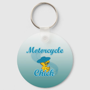 Motorcykelns Chick nr 3 Nyckelring