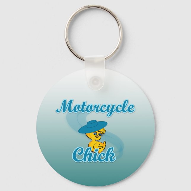 Motorcykelns Chick nr 3 Nyckelring (Framsida)