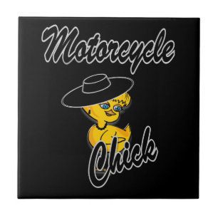 Motorcykelns Chick nr 4 Kakelplatta