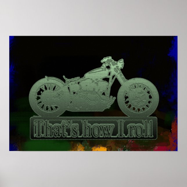 motorcykelns däckväggar poster (Framsidan)