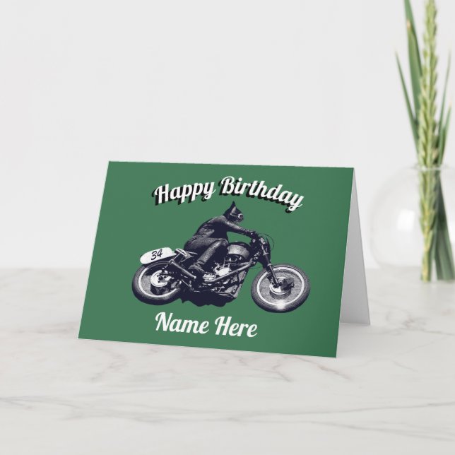 Motorcykelns födelsedag kort (Framsida)