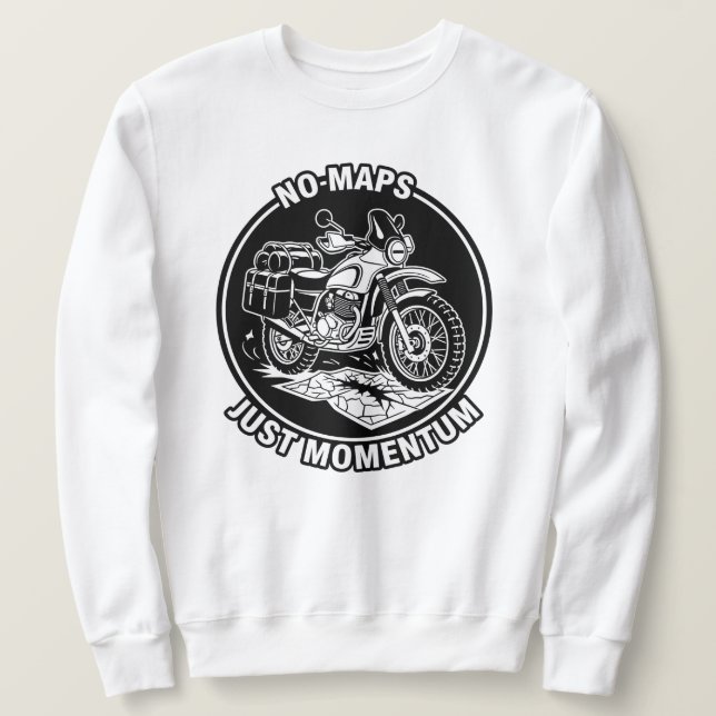 Motorcykelns frihetsanda för turåkning lång ärmad tröja (Design framsida)