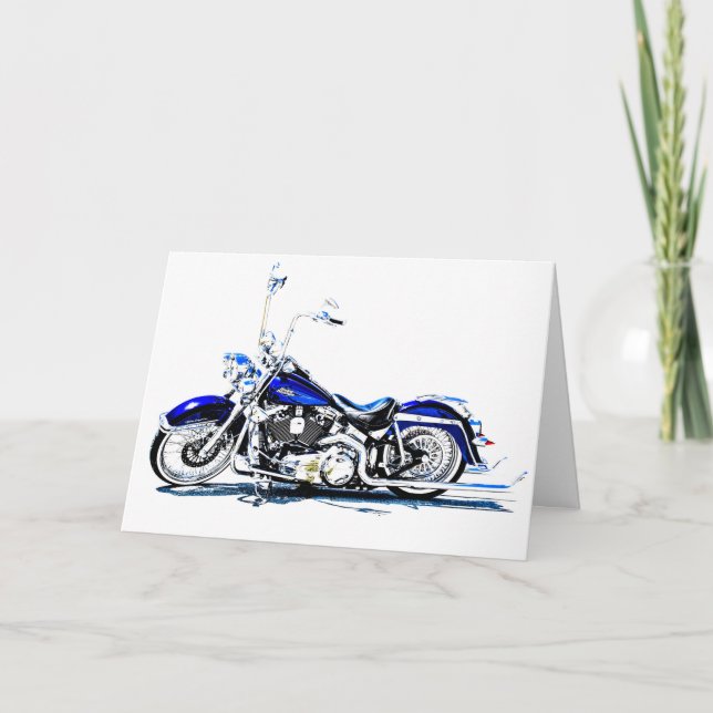 Motorcykelns gratulationskort helgkort (Framsida)