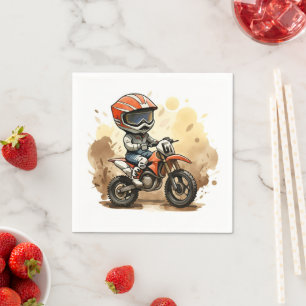Motorcykelns helgdag utanför väg pappersservett